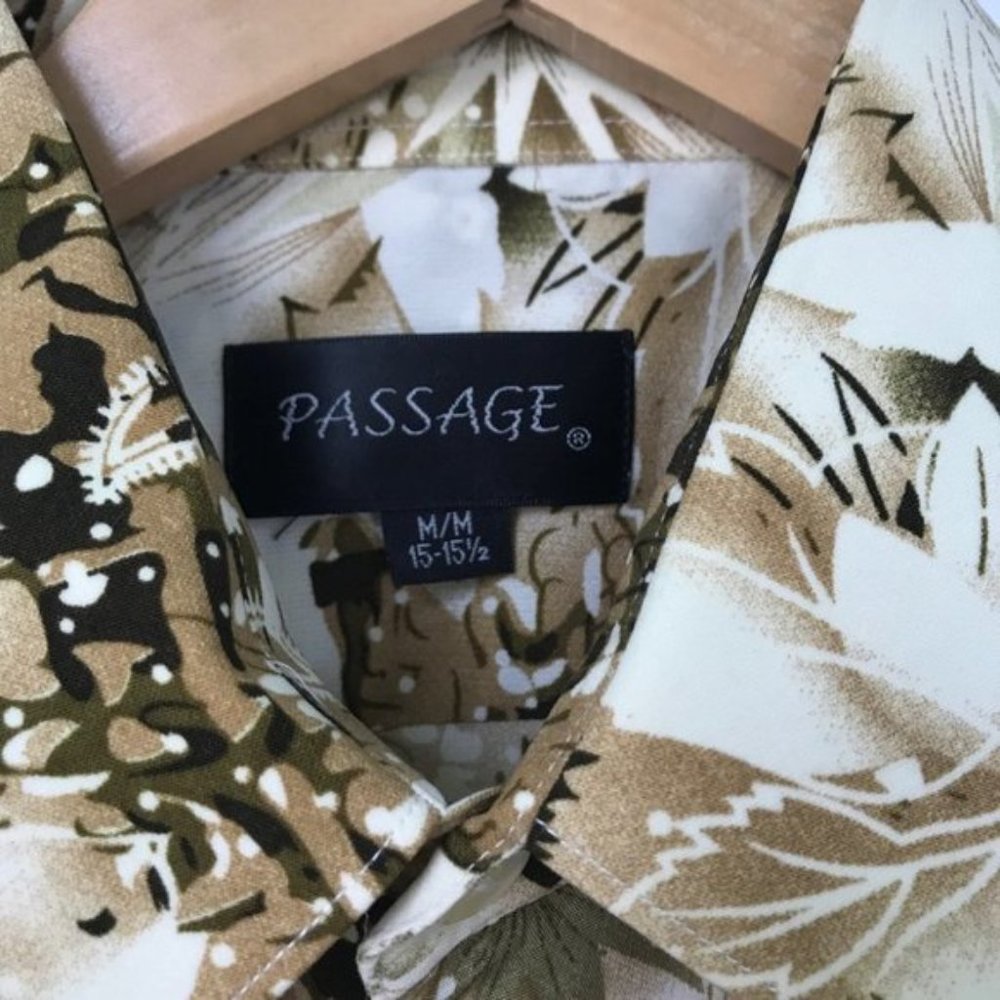 Vintage Passage Mens Hawaiian Dad Short Sleeve Button Up Shirt - Picture 4 of 11